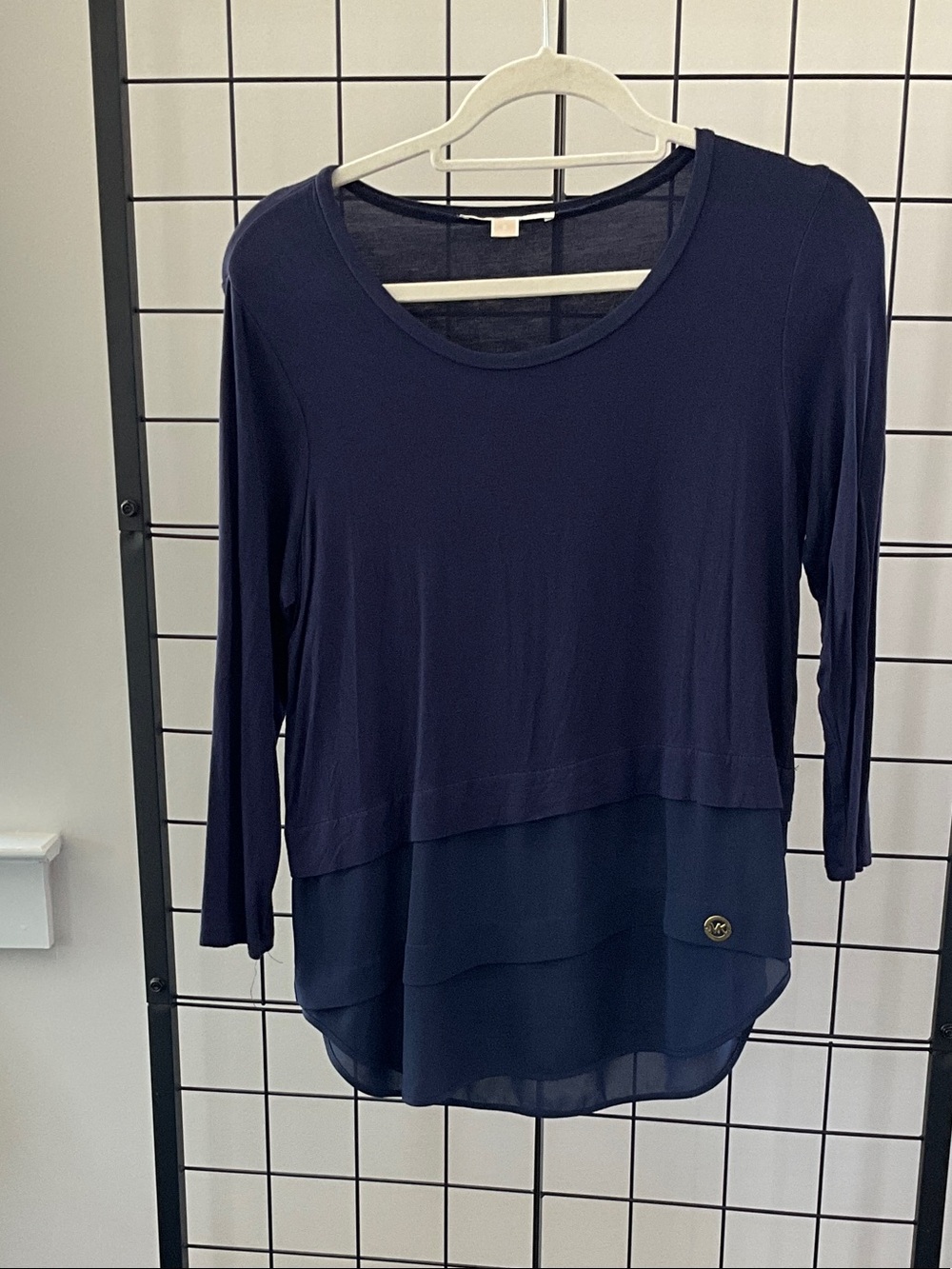 Michael Kors Deep Navy Layered Long-Sleeve Tee